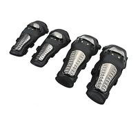 Horett Rodilleras para Motocicleta, Coderas, Carcasa de Plástico, Curva | Goma que Absorbe los Golpes, Forro Transpirable, Hebilla Ajustable, Uso en Ciclismo, Protectores para Montar, Ajuste de