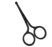 Horett Tijeras para el Pelo de la Nariz, Punta Redondeada, Recortadora de Acero Inoxidable para Cejas y Vello Facial, 1 Pieza