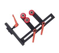 Horett Torno de Madera Soporte Estable Torno de Carpintería en Forma L Marco Central Soporte Estable Hierro Fundido Ajustable Cromado 8-180 Mm para Riel Doble