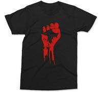 HOREUDAR Revolution Fist t-Shirt Activist Anarchism T-Shirt Politics Human Rights Awakening Men's Man Black L