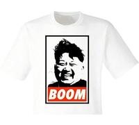 HOREUDAR Tshirt Kim Jong Un Boom White ShirtWhite Men's T-Shirt White L