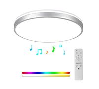 Horevo Plafón LED 24W con Mando a Distancia y Altavoz Bluetooth, 2000 Lúmenes Ø30cm Regulable Plafón para Salón, Salón, Habitación Infantil, Dormitorio