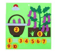 HORIALENCE 1 juego de árbol de berenjena de fieltro para el área de matemáticas - Juego educativo de conteo para niños pequeños, preescolares y de aprendizaje temprano - Juguetes educativos de