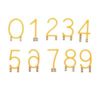 HORIALENCE 10 letras luminosas del 0 al 9 - Bombilla Edison de 2200 K | Letreros LED con números luminosos | Filamento LED para proyectos de bricolaje e iluminación del hogar