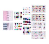 HORIALENCE 11 hojas Pegatinas de Diamantes de Cristal DIY Autoadhesivas para Manualidades Infantiles para Cumpleaños y Decoraciones