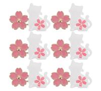 HORIALENCE 12 ajustadores de cintura para pantalones - Pins ajustables con forma de gato y flores de cerezo - Botones extraíbles para jeans holgados - No requiere costura
