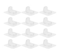 HORIALENCE 12 protectores de pared para detrás del cubo de basura, topes adhesivos transparentes de silicona para proteger las paredes del hogar y la oficina, tanto para cubos de basura redondos como