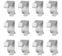 HORIALENCE 12 Uds. Clip Para Estante De Gabinete Soportes Para Estantes De Archivador De Metal Fácil Instalación Para Estanterías Y Librerías 1.18X0.78X0.55in