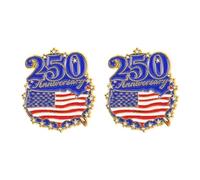 HORIALENCE 2 pines del 250 aniversario de UU., pin de solapa Liberty, broche de la bandera estadounidense, recuerdo de la historia de UU., regalo conmemorativo patriótico, recuerdo de fiesta de