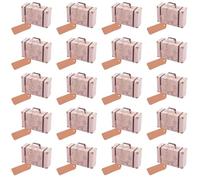 HORIALENCE 20 Cajas de Papel Kraft Vintage para Almacenamiento de Dulces Tapa, Diseño Tipo Maleta, Prácticas y Duraderas para Bodas y Festivales