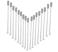 HORIALENCE 20 Piezas Hebilla de una línea alfileres pequeños Pins de costura de ropa pin de solapa broche de palo de sombrero broche de palo pin imperdibles para joyería Metal Plata