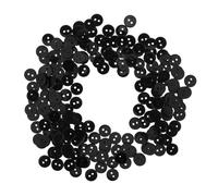 HORIALENCE 200 Piezas Botones Redondos Negros para Coser Pack de Plástico para Manualidades y Decoración de Ropa Accesorios de Costura para Proyectos Diy