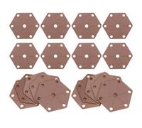 HORIALENCE 24 Piezas Tarjeta de Tejido de Madera Hexagonal para Telares 7 Orificios, Bordes Lisos y Medición Clara para Proyectos Manuales y Demostraciones en Aula