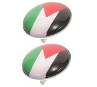 HORIALENCE 2piezas Broche De Bandera De Palestina De Metal Accesorios De Ropa Pin De Bandera Para Hombre Broche De Solapa Broches Por Conjunto Decoración De Para Bolsa