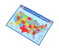 HORIALENCE 2piezas Pósters Mapa Estados Unidos Resistente Para Decoración Aula Hogar Color Brillante Educación Geografía Para Aprendizaje