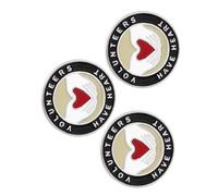 HORIALENCE 3 piezas Broches Redondos Aleación Voluntariado Decoración Ropa Colores Aleatorios Seguridad Lapel Pin Color Aleatorio Color Aleatorio