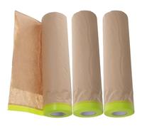 HORIALENCE 3rollos Papel de Enmascarar Semitransparente X con Adhesivo para Pintura Automotriz y Decoración Hogar Protector para Muebles Suelos y Superficies Fácil Aplicación y Remoción