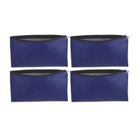 HORIALENCE 4 Bolsas para depósitos bancarios con Cremallera - 28 x 15 cm (11 x 6 Pulgadas) - Bolsa de Cuero sintético para Recibos de Efectivo, Monedas, facturas, Billetes, Oficina y Negocios -