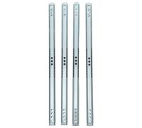 HORIALENCE 4 guías para cajones: riel de extensión completa de 12,2", guías para gabinetes bidireccionales con rodamientos de bolas, herrajes de repuesto para de cajones de perfil bajo de
