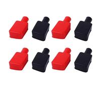 HORIALENCE 4 pares Protector de Bornes de Batería para Coche de Fundas de Caucho Resistentes Aislantes Antideslizantes y Retardantes de Llama para Terminales Positivo y Negativo