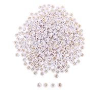 HORIALENCE 400 Cuentas Acrílicas Y Planas Manualidades Con Cuentas Y Letras Para Decorar Pulseras Llaveros Y Hacer Joyas