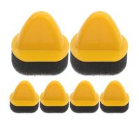 HORIALENCE 6 cepillos aplicadores de acondicionador de calzado - Esponja aplicadora de espuma con mango de plástico para dar brillo y pulir zapatos, botas, bolsos, chaquetas, asientos de coche,