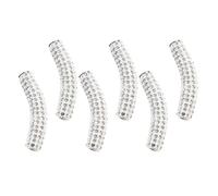 HORIALENCE 6 Hebillas Paquete de 6 Piezas para Cordones de Zapatos de Metal en Color Plata Diseño Simple y Rendimiento Estable para Accesorios de Calzado