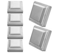 HORIALENCE 6 Piezas Tapas para Postes de Valla de Hierro Cuadradas Protector Resistente para Jardín Exterior Accesorios para Cercas y Remates de Postes