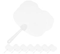 HORIALENCE 8 Abanicos de Plástico Transparentes para Pintar Diy, Diseño Simple, Accesorios para Manualidades, Ideales para Actuaciones en Escenario y Usos Obsequios