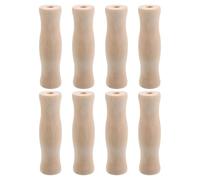 HORIALENCE 8 mangos de repuesto para limas, mango de madera de 8 mm de diámetro para utensilios de cocina, de madera para cubos con orificio pasante para cubos, limas, cepillos de limpieza,