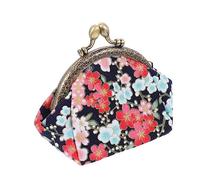 HORIALENCE Bolso de Mano Retro para Mujer de Tela Negra, Bolso Pequeño Portátil Que Previene Arañazos y Es Fácil de Llevar, Adecuado para Monedas y Uso Diario