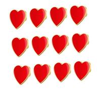 HORIALENCE Broche de Corazón de Aleación de Zinc 12 Piezas para Mujer, Pin de San Valentín y Ceremonia de Boda, Broches de Solapa Románticos para Evento y Voluntariado