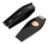HORIALENCE Caja de Dulces Negro de Halloween Diseño de Ataúd de Madera para Almacenar Accesorio Decorativo para Fiestas de Halloween