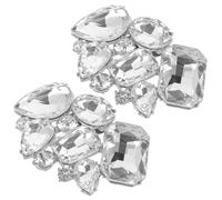 HORIALENCE Clips para Zapatos Desmontables de Aleación Par de Adornos Brillantes para Tacones Altos Accesorios para Boda y Decoración Elegante de Zapatos