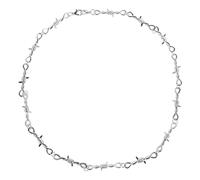 HORIALENCE Collar Gargantilla De Punk Cadena De Alambre De Espino Joyería Hip Hop Para Hombres y Mujeres Único y