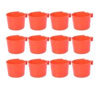 HORIALENCE Comederos para Pájaros Capacidad Razonable 12 de Plástico Rojo en Jaula y Fácil Instalación para Loros en Jaulas Pequeñas