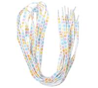 HORIALENCE Cordones Planos de Flores para Zapatos Casuales y Deportivos, 4 Pares de Poliéster Resistentes y Fuertes, Ideales como Obsequio Diseño Único y Vigoroso
