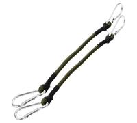 HORIALENCE Cuerdas Elásticas Cortas con Mosquetón 8 Mm para Exteriores, 2 Piezas de 30 Cm, Resistentes para Camping, Senderismo y Fijación de Equipaje Portátil