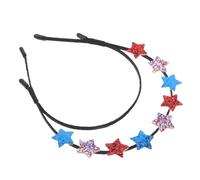 HORIALENCE Diadema Patriótica De Estrellas Brillantes De Doble Capa Para Día Independencia Accesorio De Cabello Festivo Para Celebraciones y Fiestas