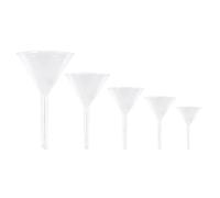 HORIALENCE Embudo Dosificador Adecuado para Química Analítica de Vidrio Alta Resistencia Térmica y Mecánica, Paquete de 5 Unidades y Transferencia de Líquidos para Laboratorio