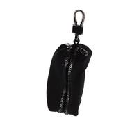 HORIALENCE Estuche Organizador de Llaves de PU con Cierre para Diario y Bolsa Mini para Llaves de Coche y Accesorios Pequeños Gran Capacidad y Diseño Negro