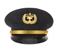 HORIALENCE Gorro de conductor de tren para adulto: gorra de maquinista de ferrocarril - gorro de desfile ferroviario - tipo pastillero para disfraz de locomotora - accesorio de conductor de tren para