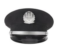 HORIALENCE Gorro de conductor de tren para adulto: Gorro negro de maquinista de ferrocarril - de desfile ferroviario - tipo pastillero para disfraz de locomotora - Accesorio de conductor de tren