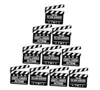 HORIALENCE Juego de 10 insignias con forma de claqueta de cine | Broches decorativos ideales como regalo para productores | Accesorios para mochilas y sombreros, perfectos para noches de cine y para