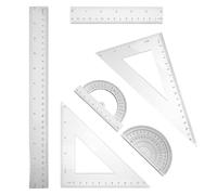 HORIALENCE Juego de 2 Reglas Triangulares de PS Portátiles y Resistentes para Dibujo Geométrico, Adecuado para Artistas, Diseñadores y Uso en Cumpleaños o Día del Maestro