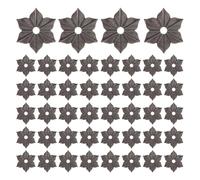 HORIALENCE Juego de 50 arandelas para placas traseras de muebles | Herrajes decorativos con forma de pétalos de flor | Juntas decorativas vintage para reforzar gabinetes y muebles