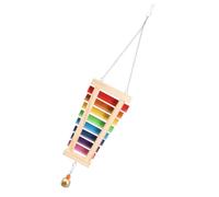 HORIALENCE Juguete para Morder de Loro Hecho de Madera y Plástico, Accesorio Divertido para Jaula Que Fomenta la Exploración y Aventura de Pájaros como Periquitos y Loros Varios Estilos