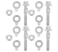 HORIALENCE Kit de Pernos Excéntricos Pernos de Leva Ajustables de Alineación de Ruedas Grado 12.9 , 4 Piezas (12mm Doble Placa X 0.7) para Corrección de Suspensión y Ajuste Exacto para Coche