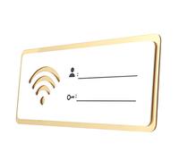 HORIALENCE Letrero Acrílico de Wifi para Pared Blanco, Señalización de Contraseña Reescribible, Comunicación Llamativa Adecuado para Casa o Baño Público