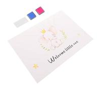 HORIALENCE Libro de Visitas para Fiesta Revelación de Género, Cartel Árbol de Huellas Dactilares, 1 Póster, 2 Tintas Azul y Rosa, 1 Hoja de Pegatinas, Decoración para Shower y Recuerdos